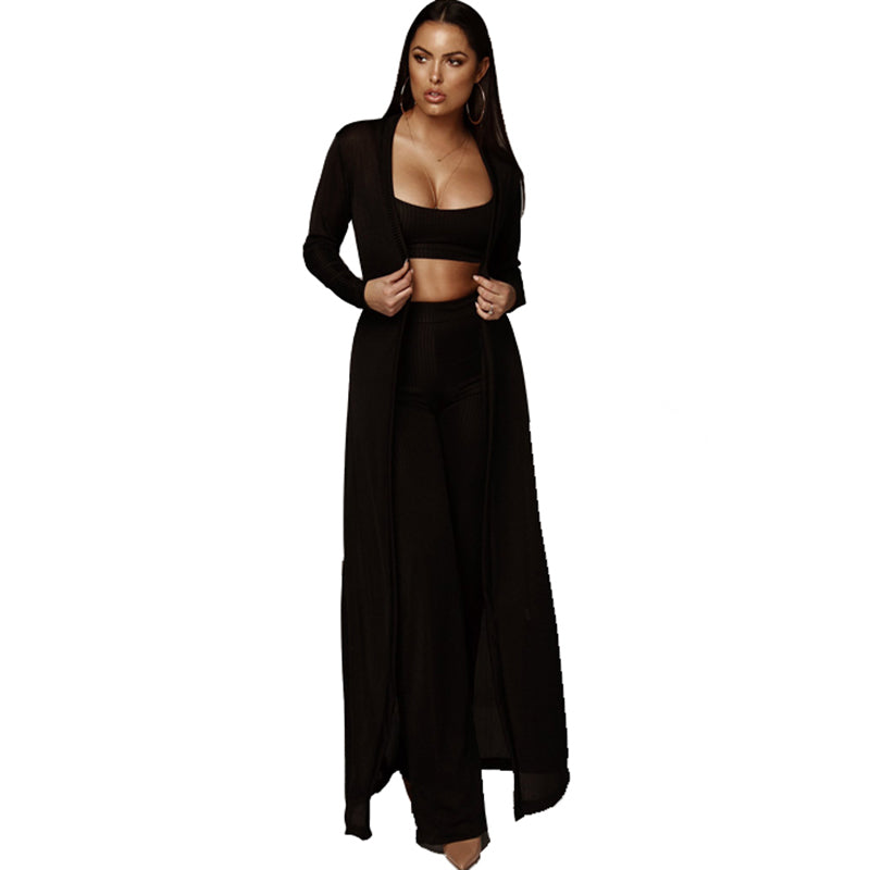 Sexy Pit Elastic Commuter Temperament Three-Piece Set