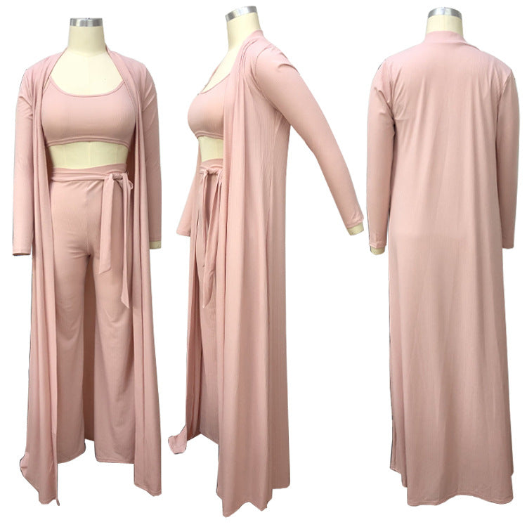 Sexy Pit Elastic Commuter Temperament Three-Piece Set