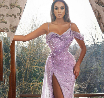 Irregular Spaghetti-strap Split Dress