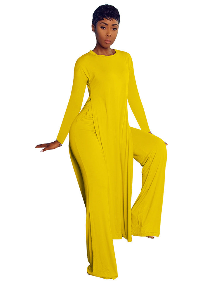 European And American Women's Homewear Multicolor Sports Two-piece Set