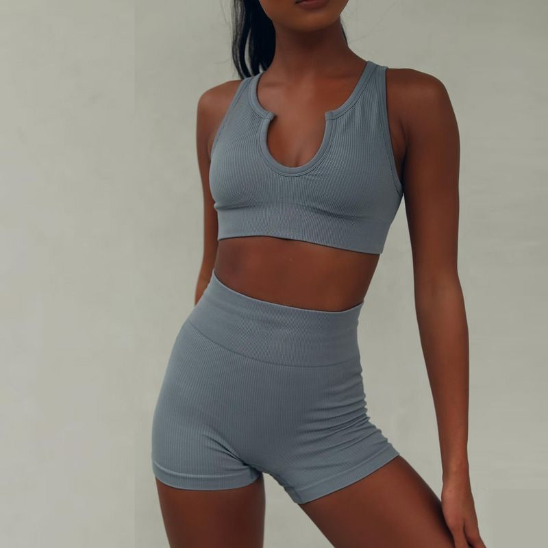 Women's Tank Top Shorts Set Two-Piece Yoga Suit