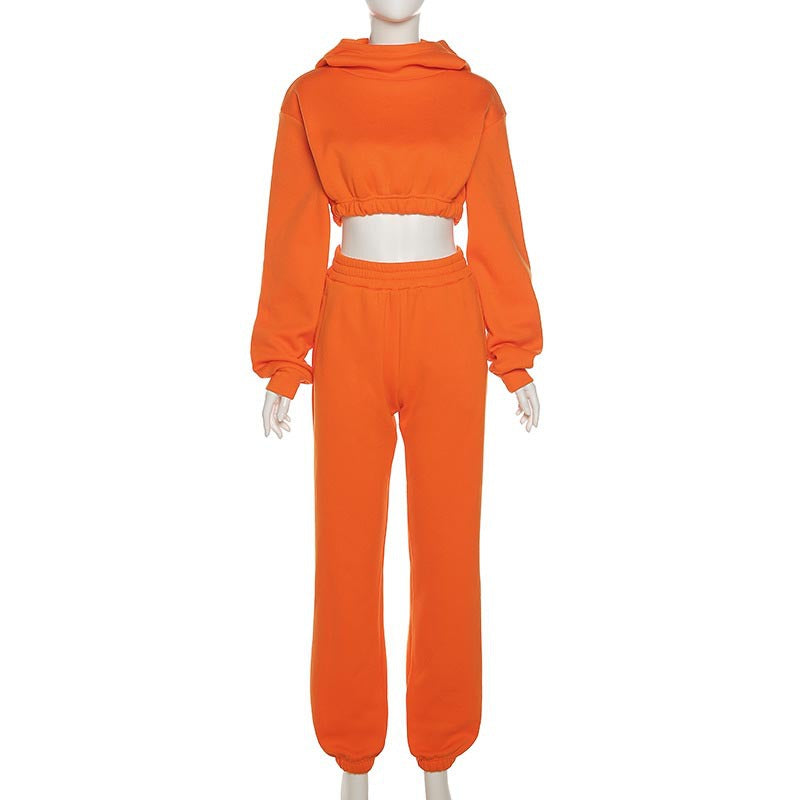Sweater Suit High Waist Slimming Casual Two-piece Women