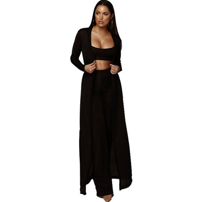 Sexy Pit Elastic Commuter Temperament Three-Piece Set