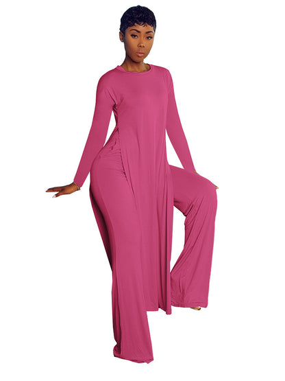 European And American Women's Homewear Multicolor Sports Two-piece Set