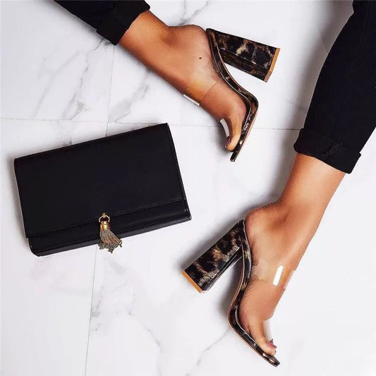 Leopard Slip Heels