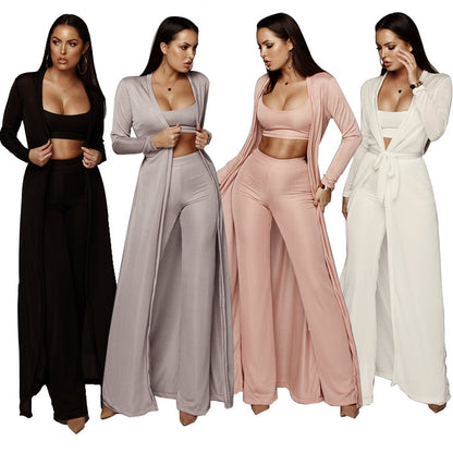 Sexy Pit Elastic Commuter Temperament Three-Piece Set