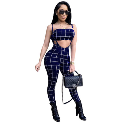 Two-piece digital printed tube top bib set