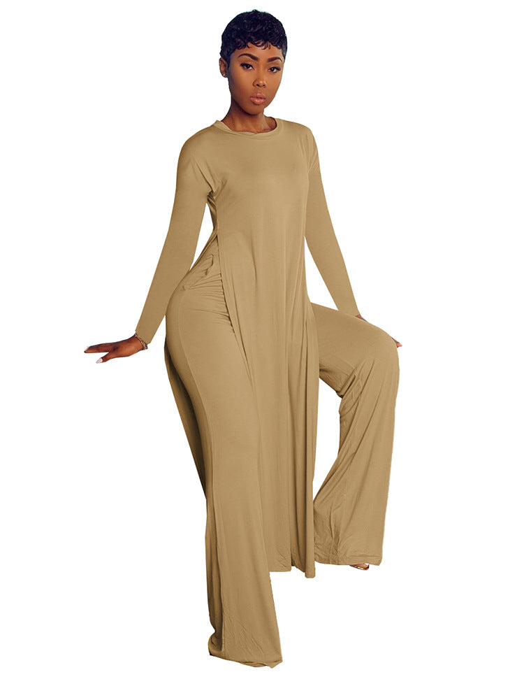 European And American Women's Homewear Multicolor Sports Two-piece Set