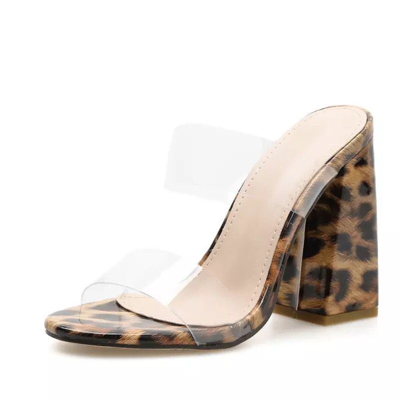 Leopard Slip Heels