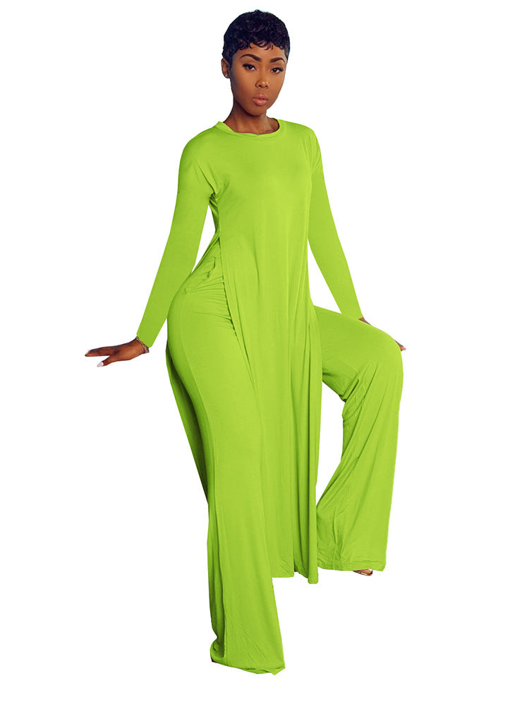 European And American Women's Homewear Multicolor Sports Two-piece Set
