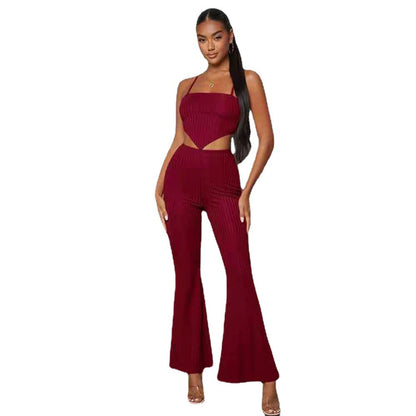 European And American Tube Top Suspenders Temperament Commuter Casual Backless Two-piece Set