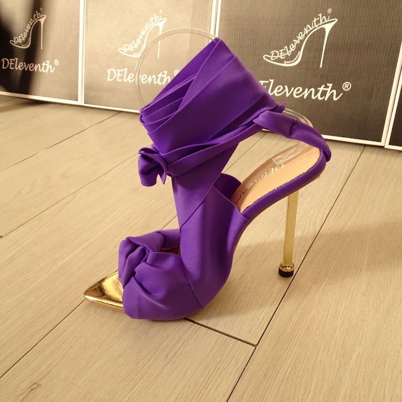 Strappy Criss-Cross Wrap Heels