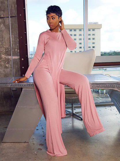 European And American Women's Homewear Multicolor Sports Two-piece Set