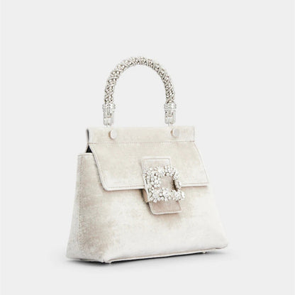 Niche Rhinestone Flower Diamond Tote Bag