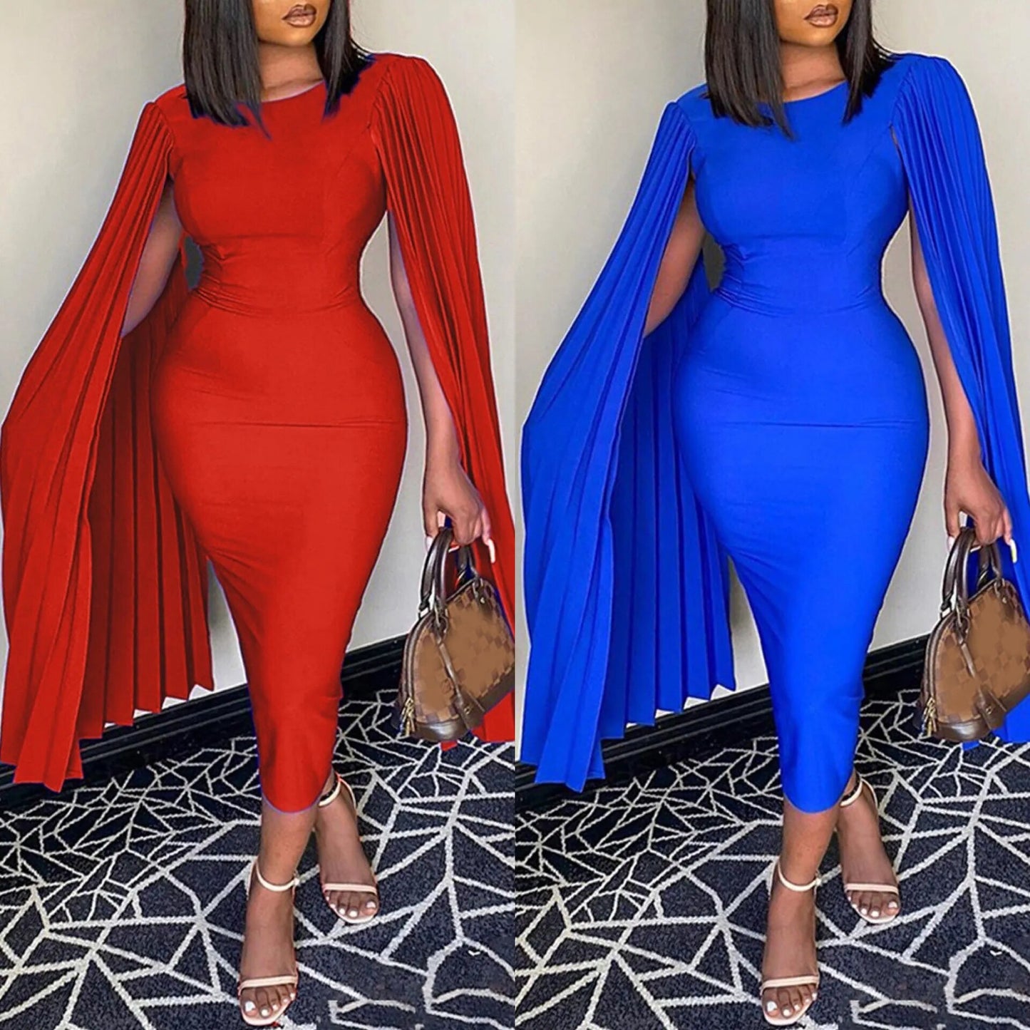 Cloak Sleeve Bodycon Dress