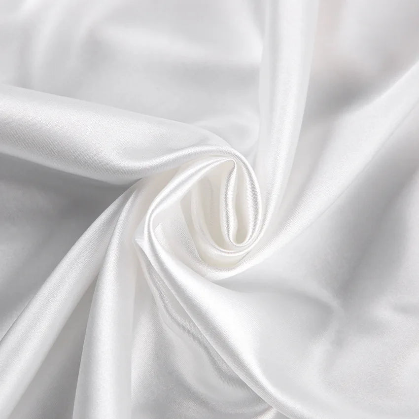 Feather 2 Piece Satin Pajamas Sleepwear
