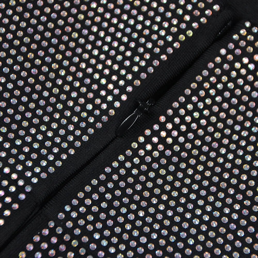 Mesh Wrap Sequin Strapless Mini Dress