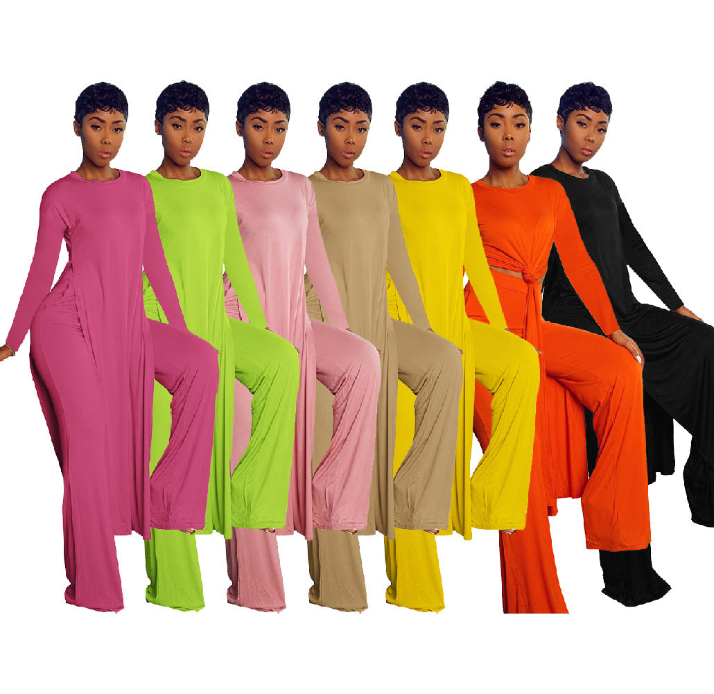 European And American Women's Homewear Multicolor Sports Two-piece Set