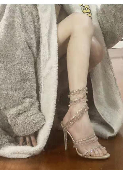 Crystal Fairy Wrap Around Rhinestone Heels