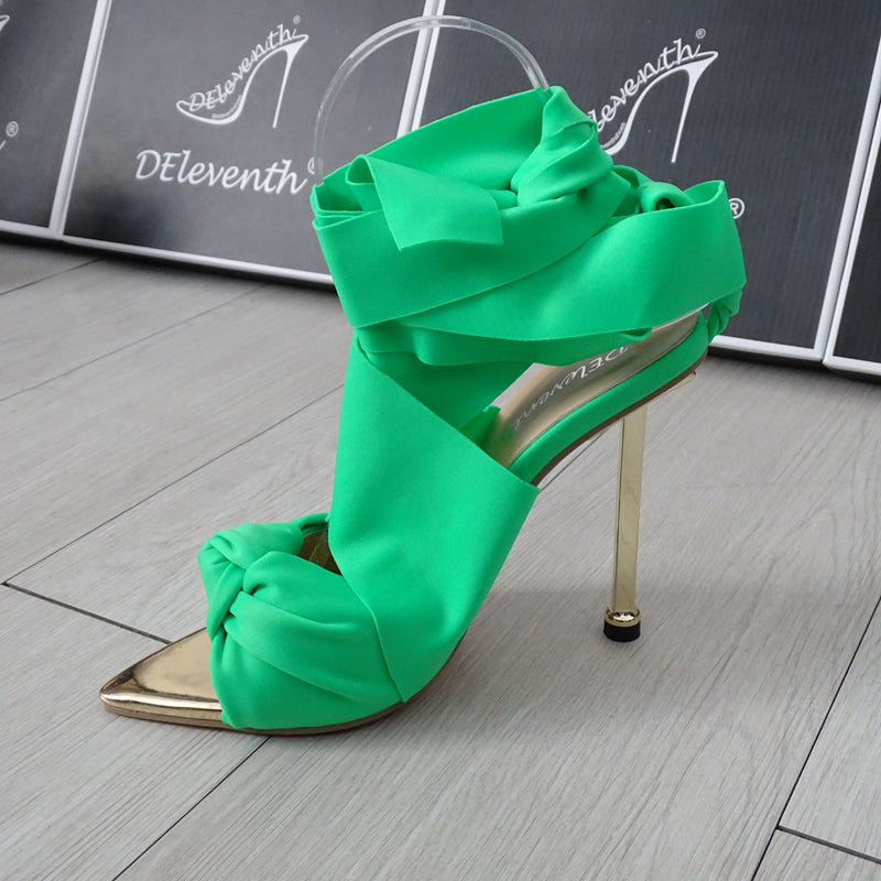 Strappy Criss-Cross Wrap Heels