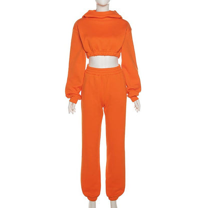 Sweater Suit High Waist Slimming Casual Two-piece Women